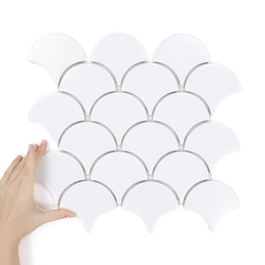 Fliese Flabellum White Matt