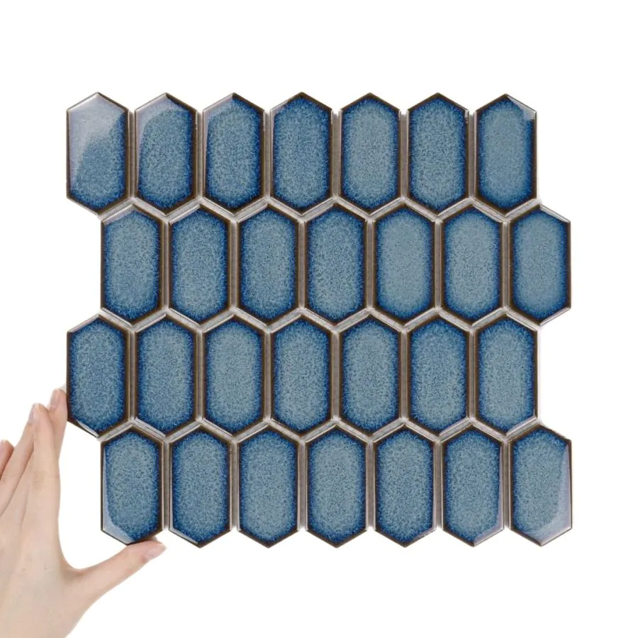 Fliese Hexalong Adriatic Glänzend