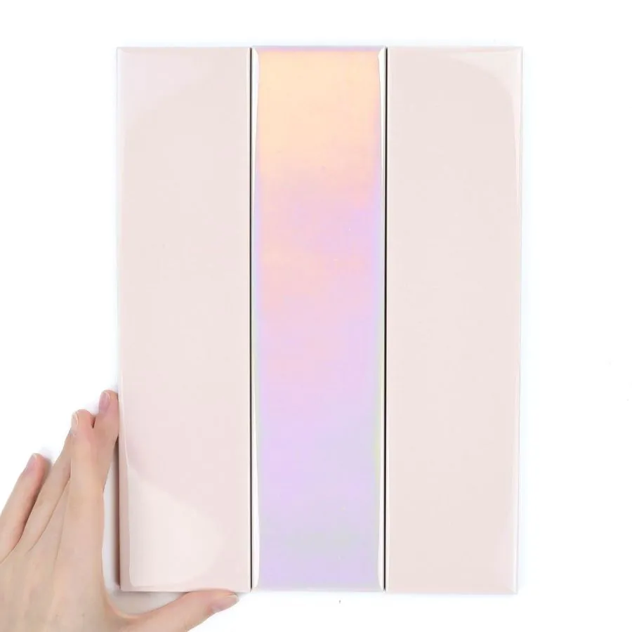 Fliese Metropolis Holo Pink Glänzend (3er Set)