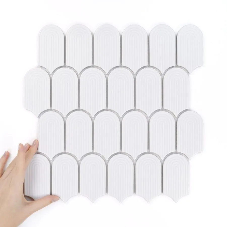 Fliese Wave Weiß Matt