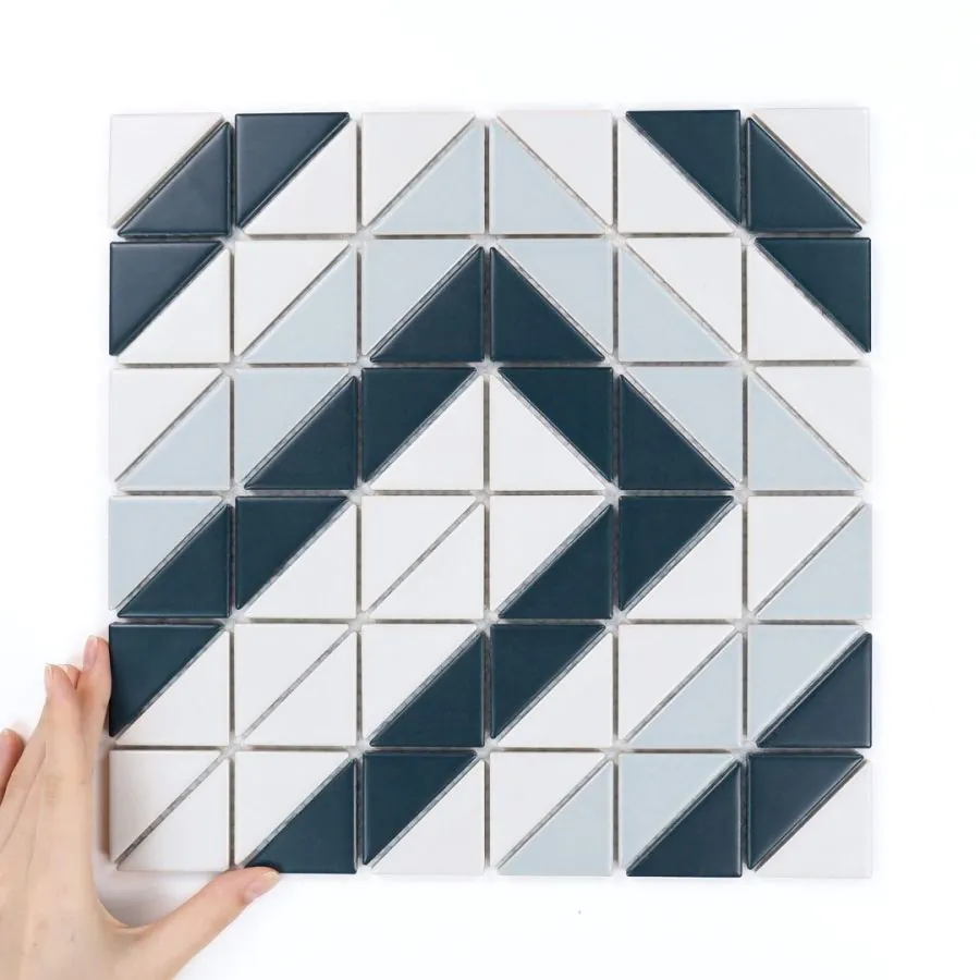 Fliese Aztec Linear Blue Matt