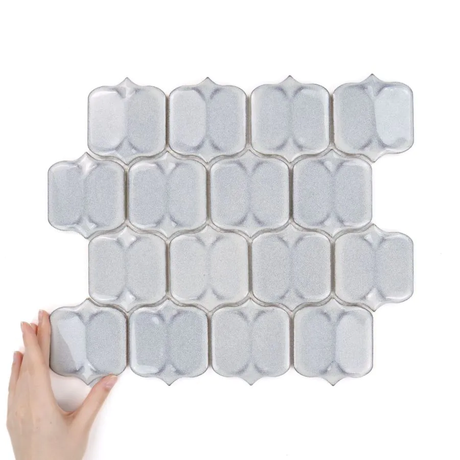 Fliese Arabesque Antique Grey Glänzend