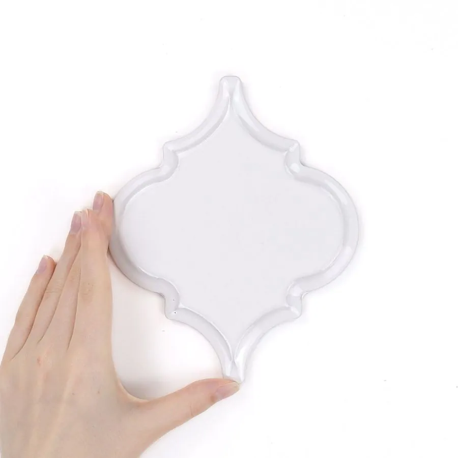 Fliese Arabesque Tsarist White Glänzend