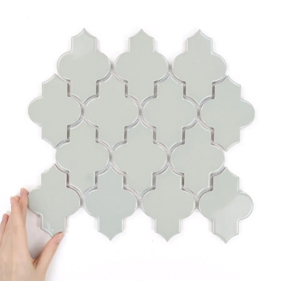 Fliese Arabesque Dover Sage Glänzend