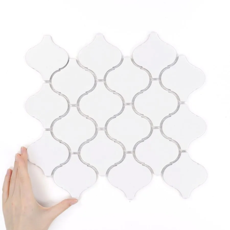 Fliese Arabesque Groß Weiß Matt