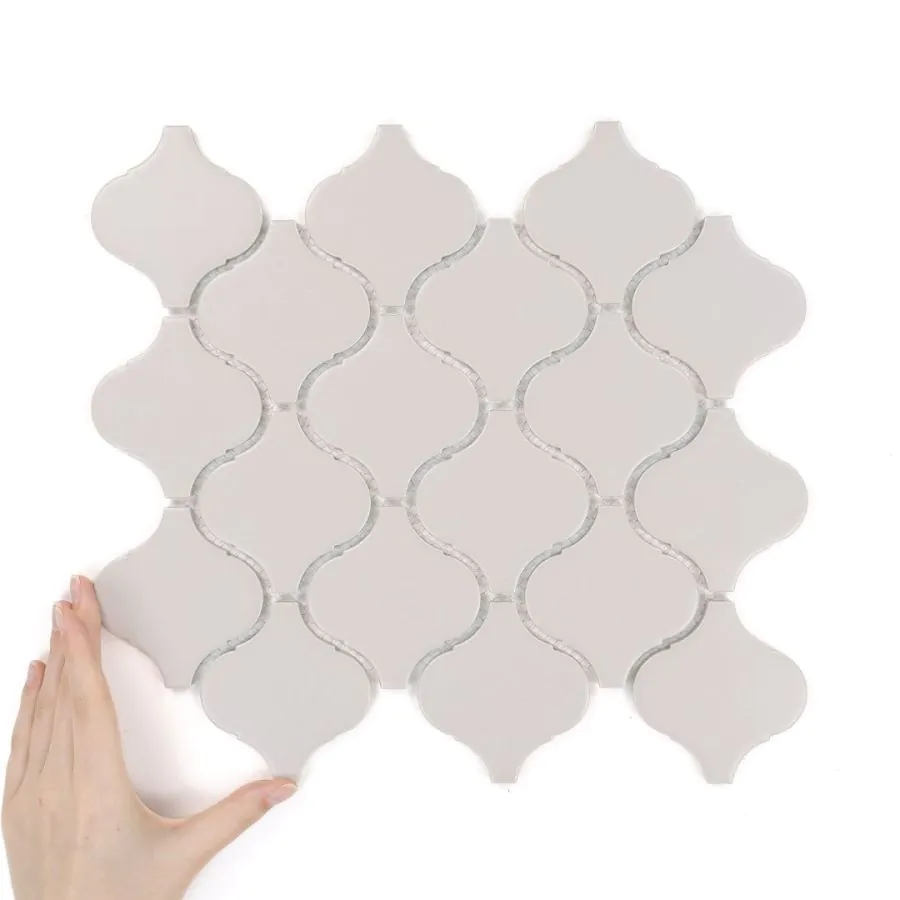 Fliese Arabesque Groß Hellgrau Matt