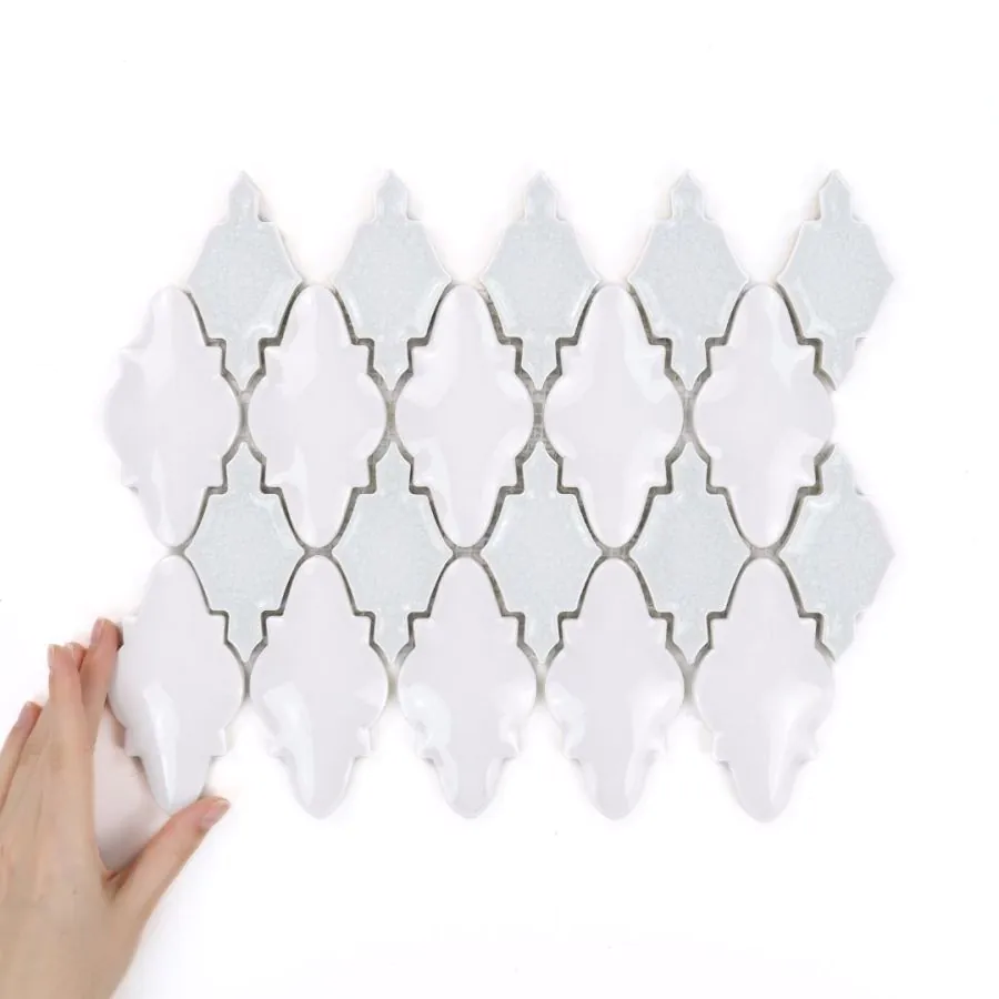 Fliese Arabesque Mirage Weiß Glanz