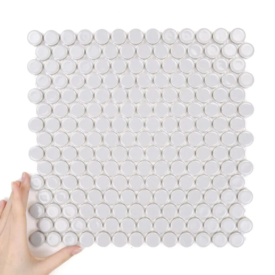 Fliese Candy Hellgrau Glänzend