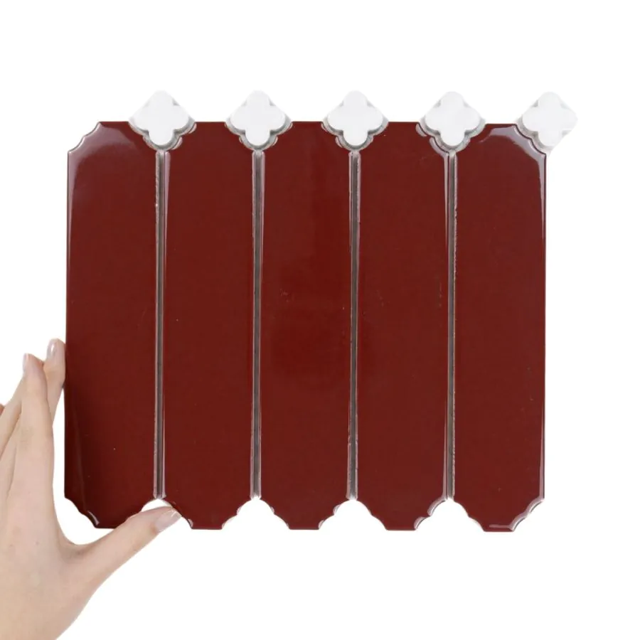 Fliese Cecile Rubin Glänzend Klee White