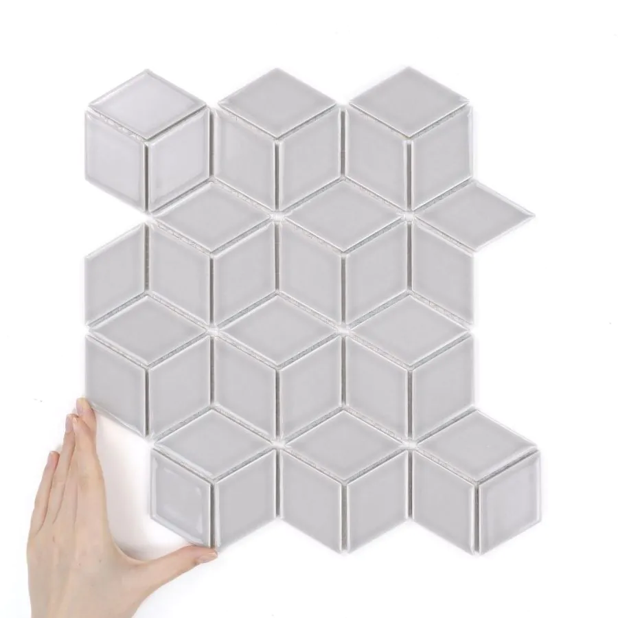 Fliese Diamond Grey Star Glänzend