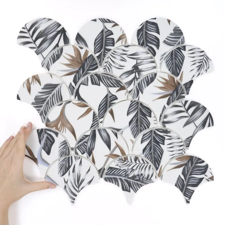 Glasmosaik Flabellum Jungle Matt