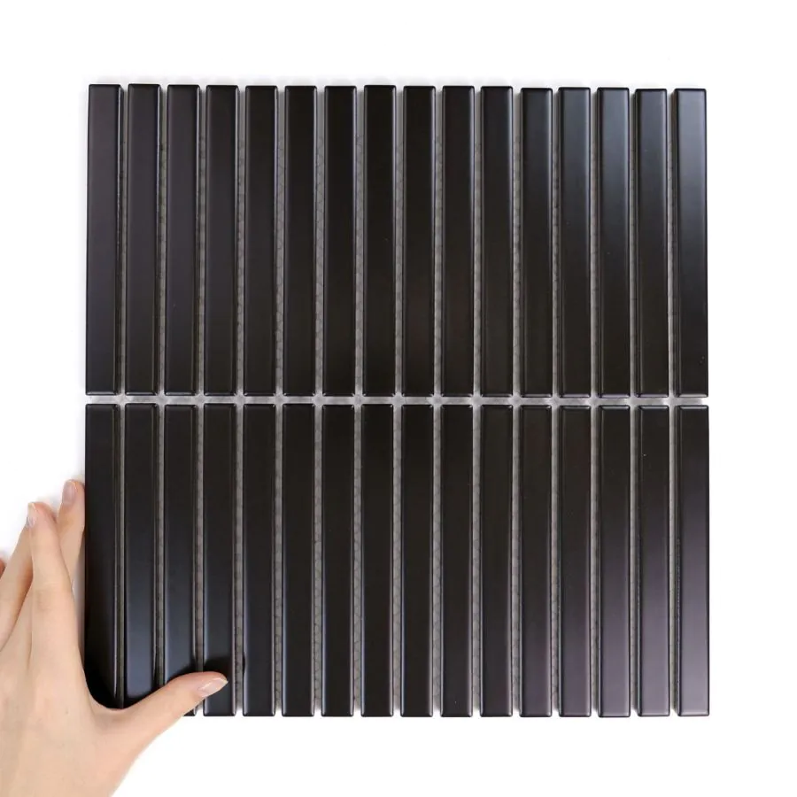 Fliese Stick Schwarz Matt