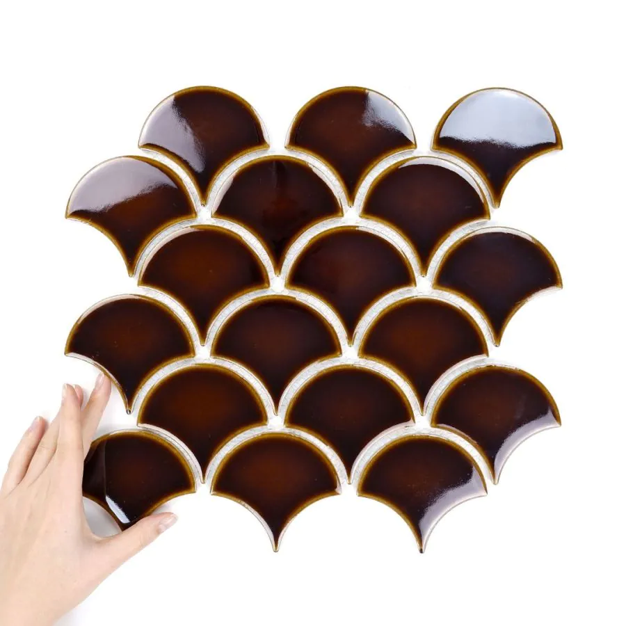 Fliese Flabellum Smoke Grey Glänzend