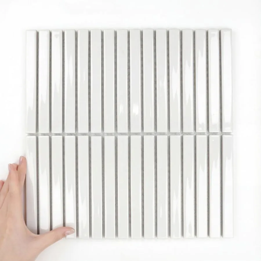 Fliese Stick Weiß Glänzend