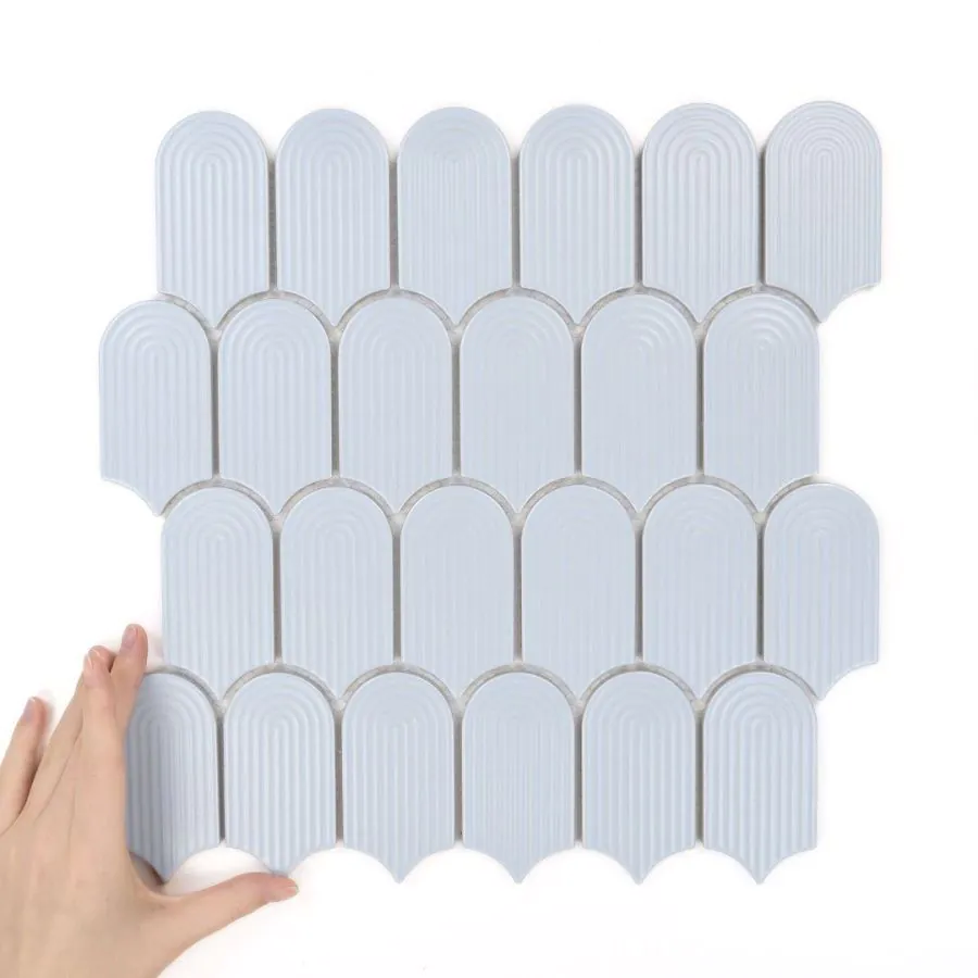 Fliese Wave Baby Blue Matt