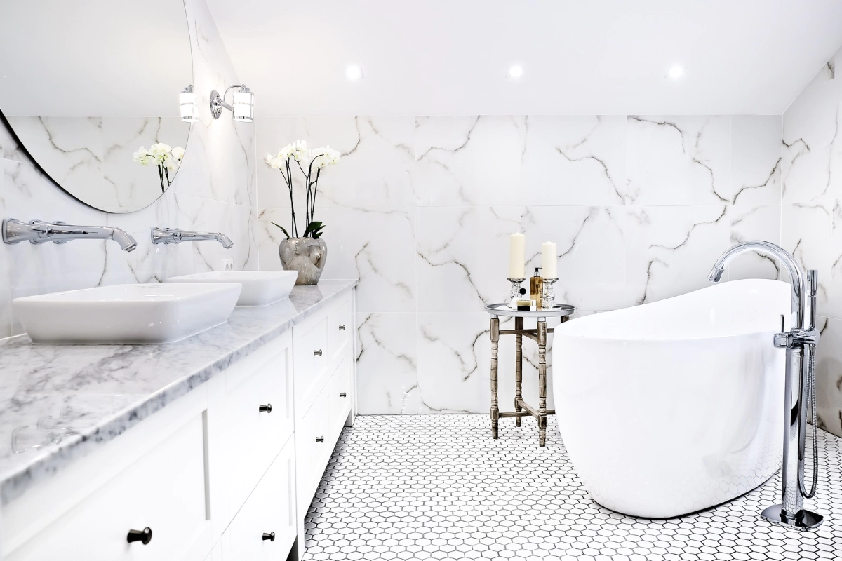 Moderne Bodenfliesen für Wohnzimmer, Küche und Bad