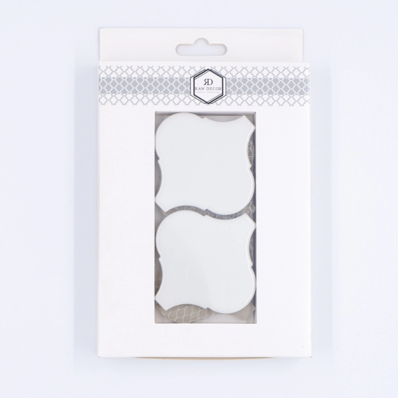 Musterfliese: Arabesque Groß Weiß Matt