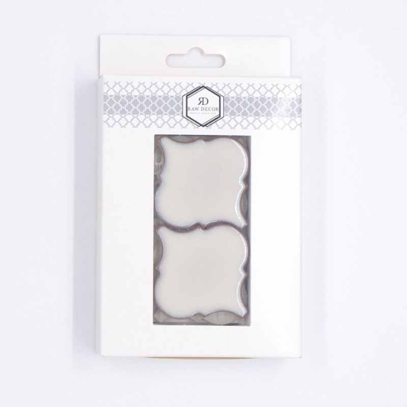 Musterfliese: Arabesque Mittelgroß Creme Glänzend