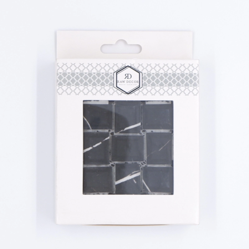 Musterfliese: Cube Marble Nero Matt