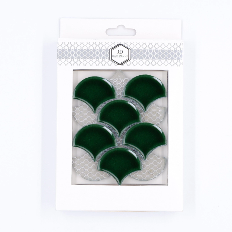 Musterfliese: Flabellum Klein Emerald Glänzend