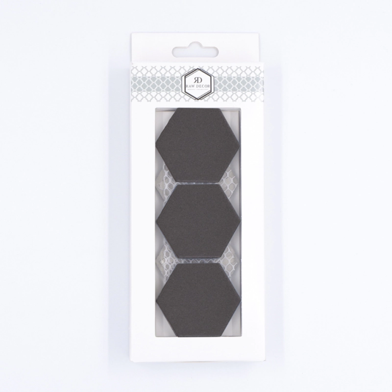 Musterfliese: Hexagon Groß Anthrazit Antirutsch