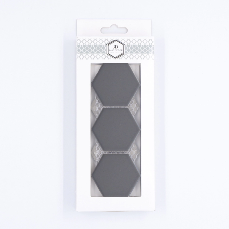 Musterfliese: Hexagon Groß Dunkelgrau Matt