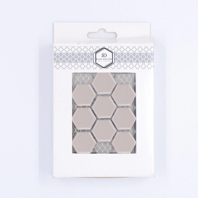 Musterfliese: Hexagon Klein Hellgrau Matt