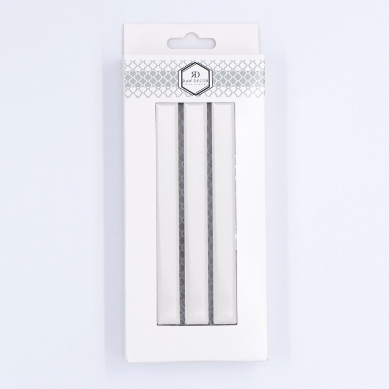 Musterfliese: Stick Weiß Glänzend