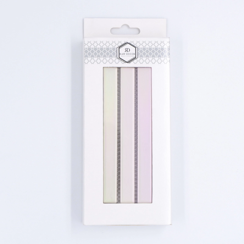 Musterfliese: Stick Holo White Glänzend