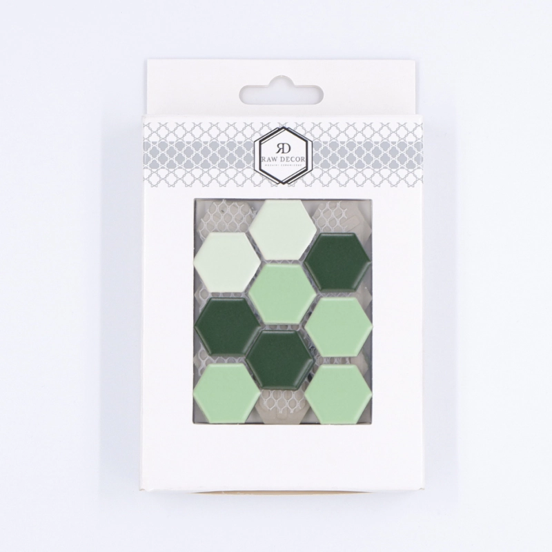 Musterfliese: Hexagon Klein Green Mix Matt