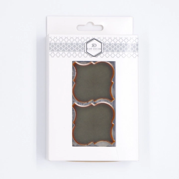 Musterfliese: Arabesque Mittelgroß Smoke Grey Glänzend