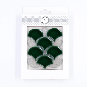 Musterfliese: Flabellum Klein Emerald Glänzend