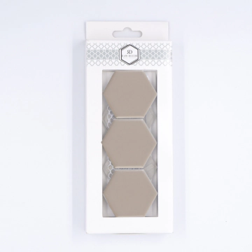 Musterfliese: Hexagon Groß Cafe Latte Glänzend